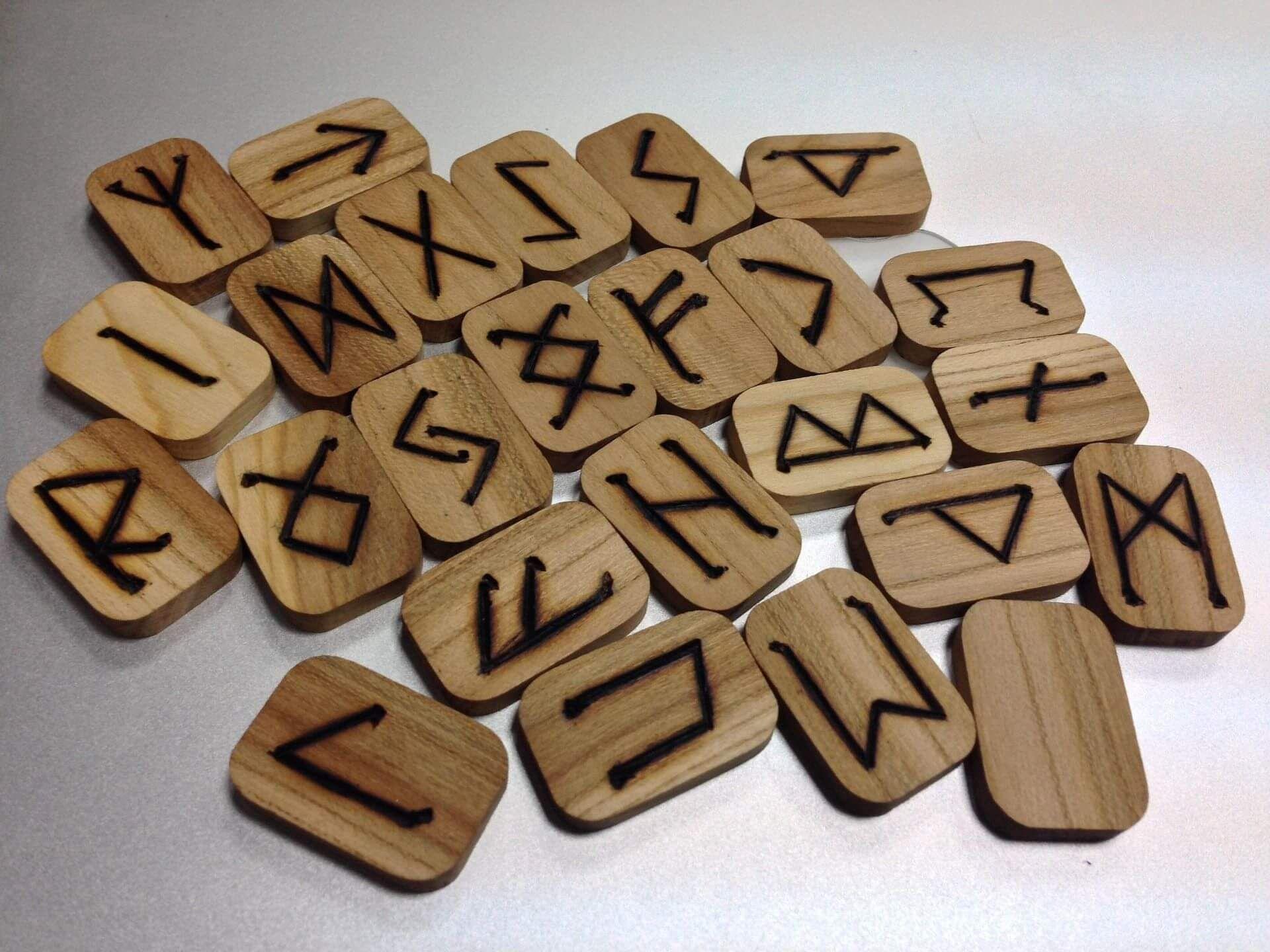 Photo - Spiritual rune stones prepared for a reading