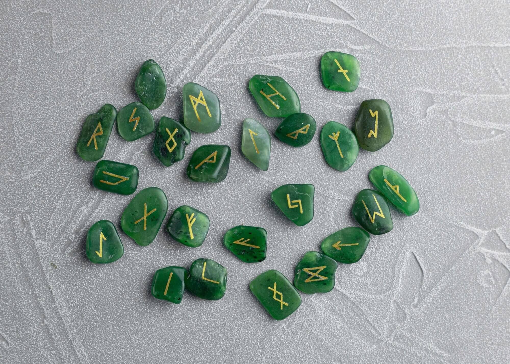 A collection of Nordic rune stones Photo - A collection of Nordic rune stones