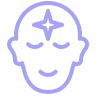 pictogram of a head with a star on the forehead