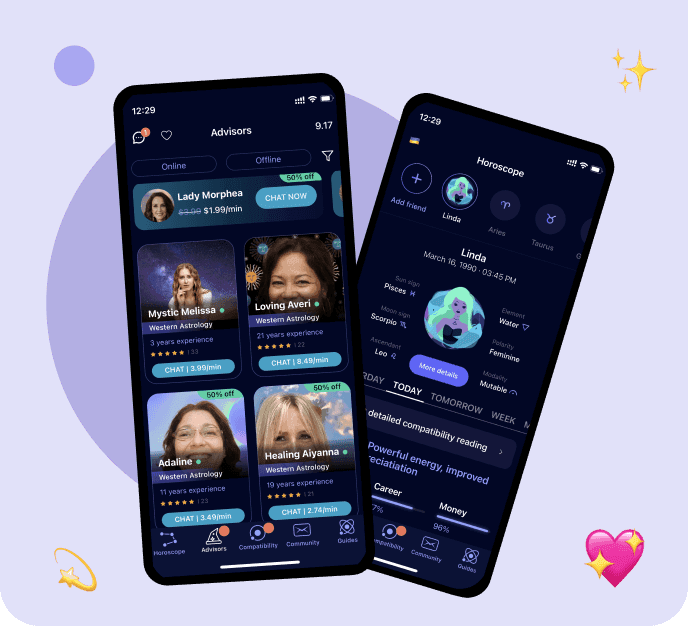 two smartphone screens with Nebula App opened