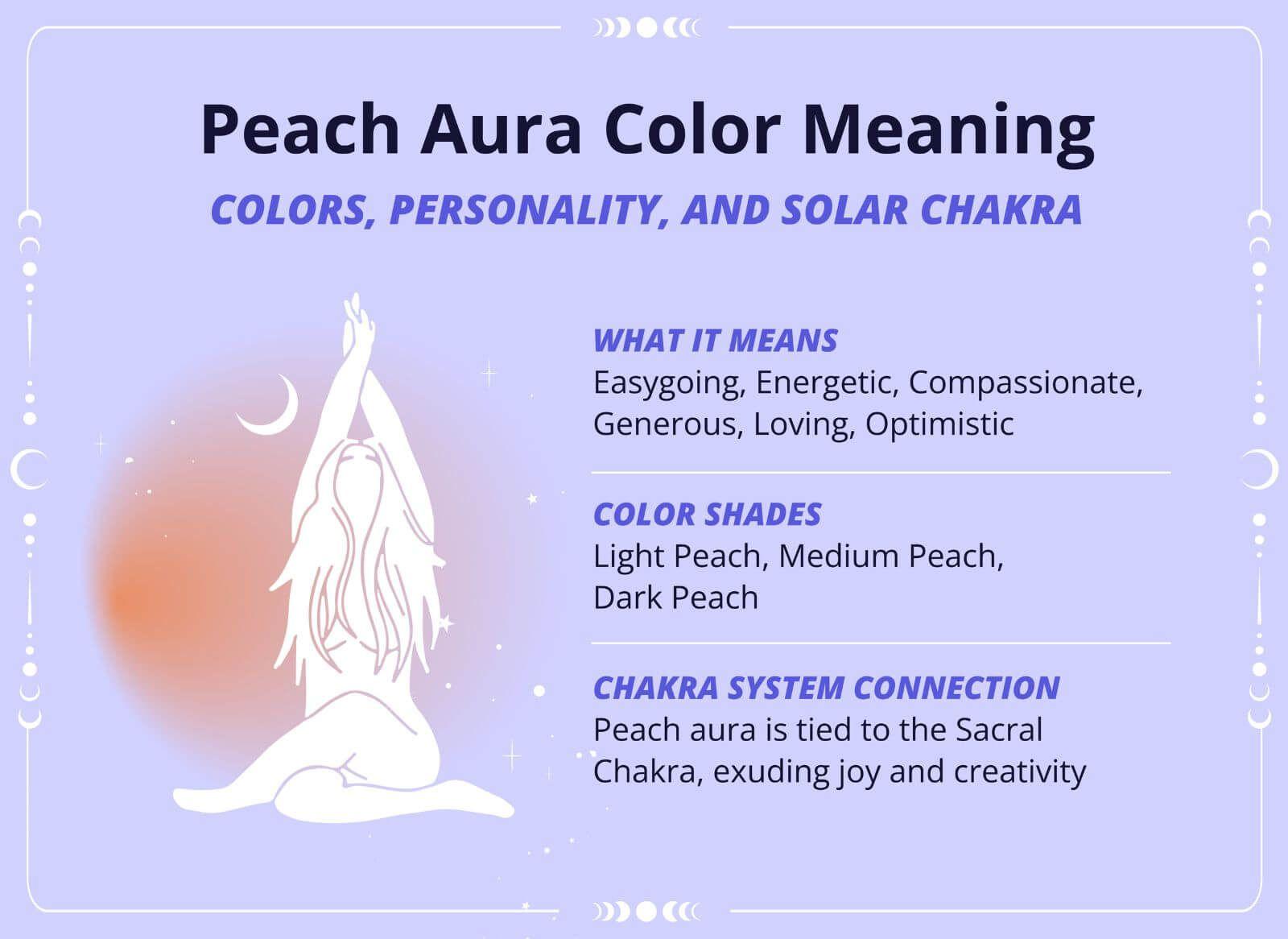Illustration explaining the meaning of the peach aura color on AskNebula Photo - Illustration explaining the meaning of the peach aura color on AskNebula