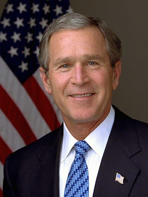 Portrait photo of George W. Bush next to the birth chart reading of this celebrity on AskNebula Photo - Portrait photo of George W. Bush next to the birth chart reading of this celebrity on AskNebula