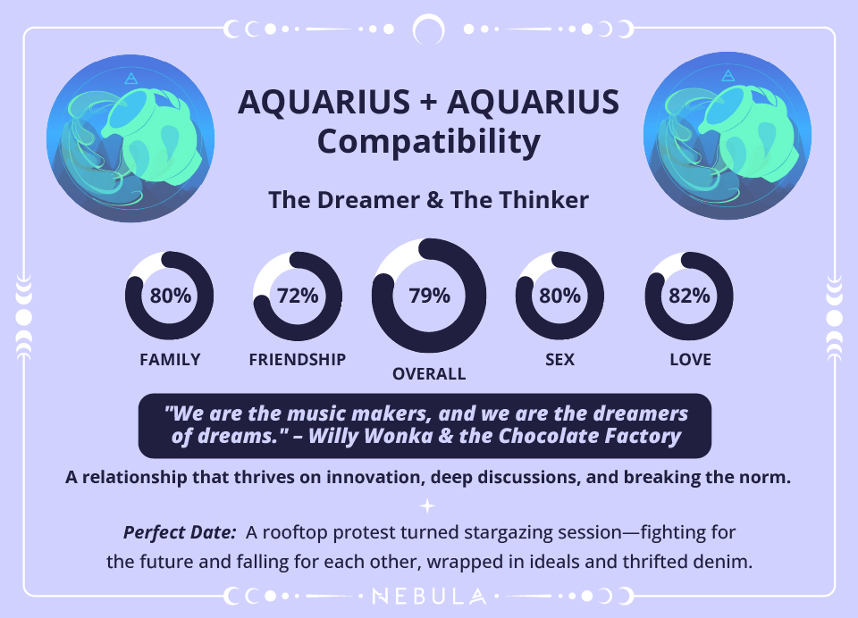 Photo - Aquarius and Aquarius Love Compatibility Chart